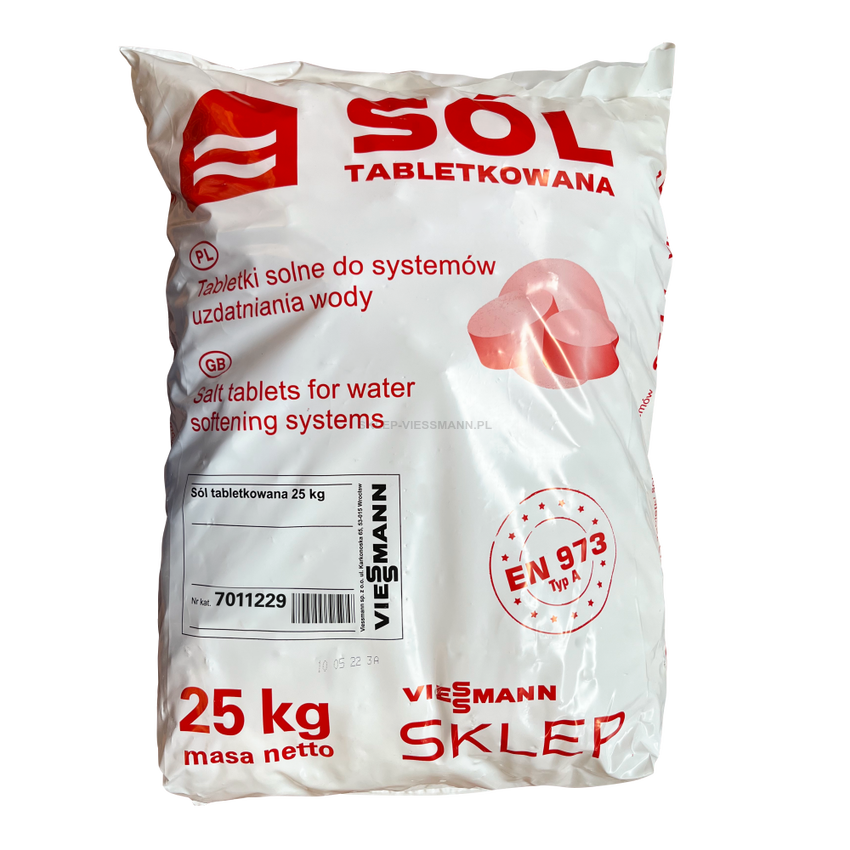 Sól tabletkowana Viessmann 25kg do stacji uzdatniana wody